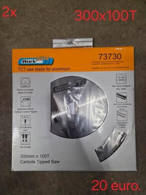 2 widia zaagbladen 300 mm 100 tanden voor aluminium., Nieuw, Ophalen of Verzenden, Afkortzaag, 30 tot 70 mm