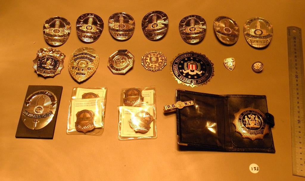 USA politie & FBI badges, Ophalen of Verzenden, Overige soorten, Amerika, Embleem of Badge