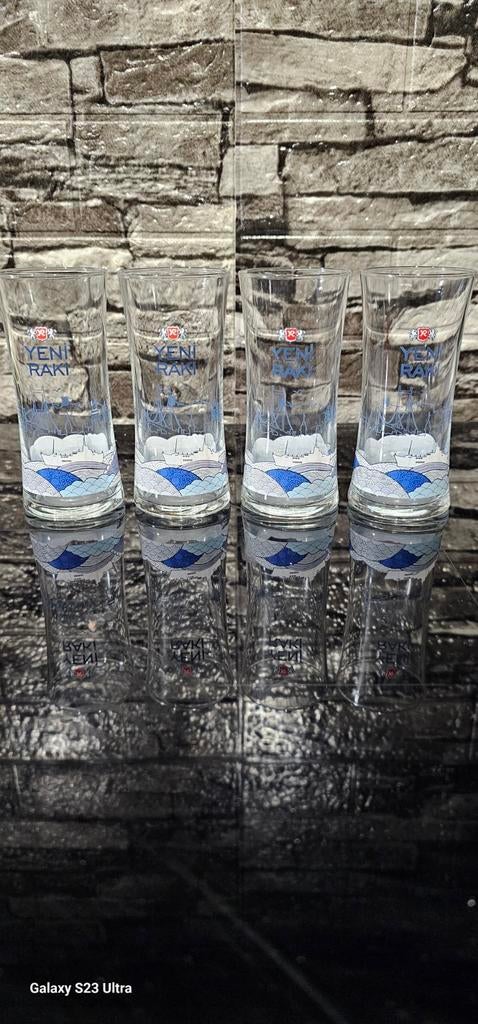 Set van 7 Turkse Raki Glazen, Ophalen of Verzenden, Zo goed als nieuw