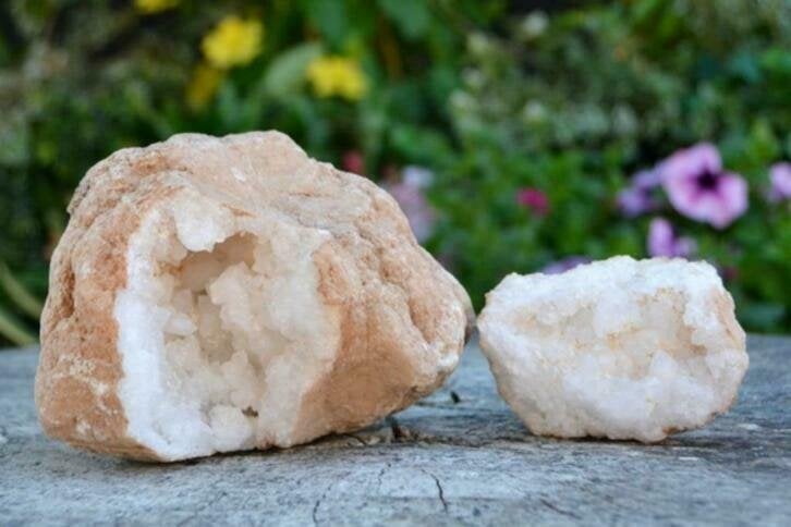 6. Bergkristal Geode - 1238 gram, Sieraden, Tassen en Uiterlijk, Edelstenen, Nieuw, Ophalen of Verzenden, Nvt, Nvt
