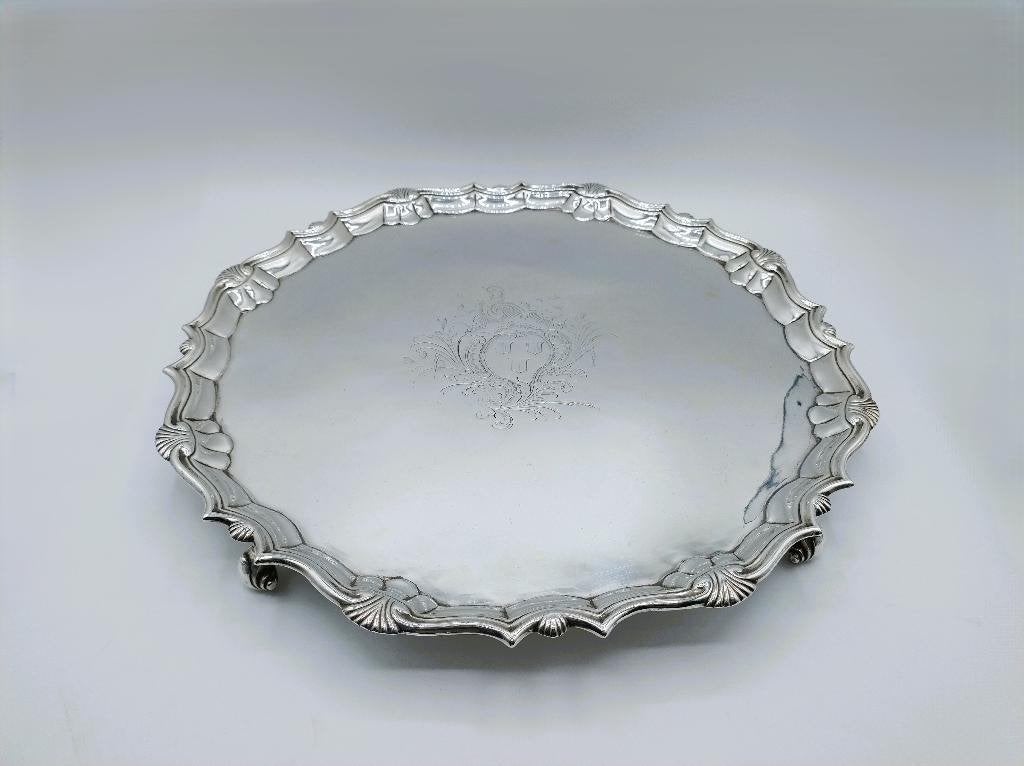 Zilveren cabaret, R. Abercomby, Londen, 1741, Verzenden, Zilver