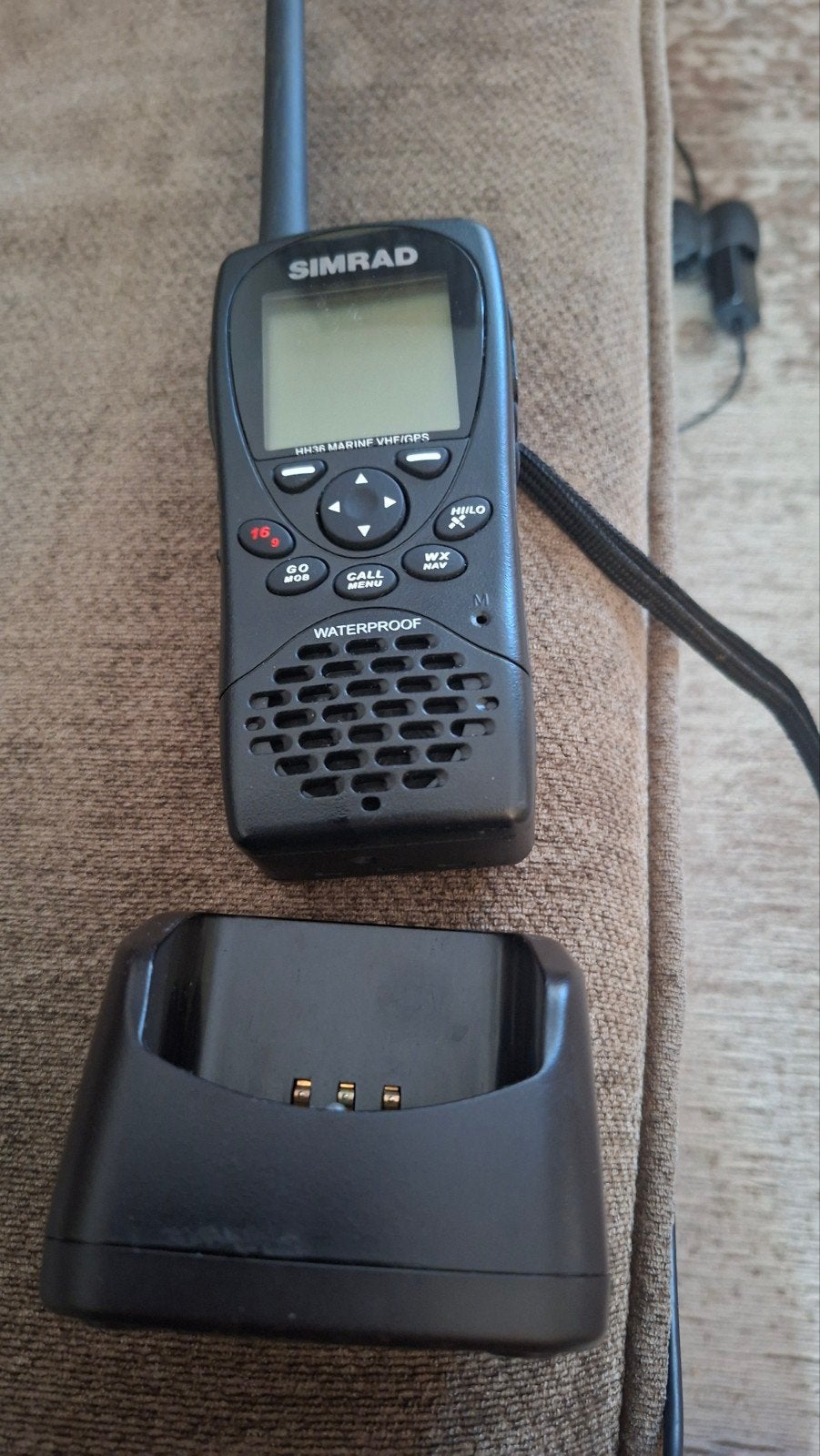 gevraagd oplaadsnoer/lader voor Simrad Marifoon HH36, Ophalen of Verzenden
