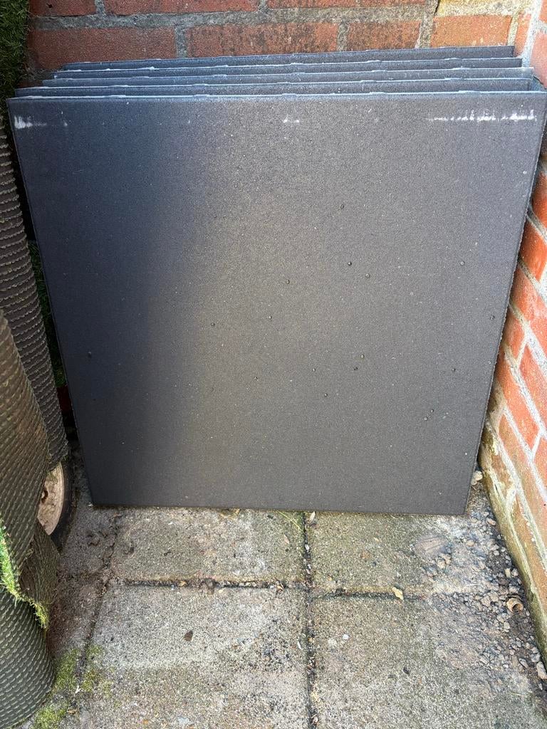 Excluton Nero Antraciet - 6m2 60x60 cm - Terrastegel - Beton, Doe-het-zelf en Verbouw, Platen en Panelen, Ophalen, Zo goed als nieuw