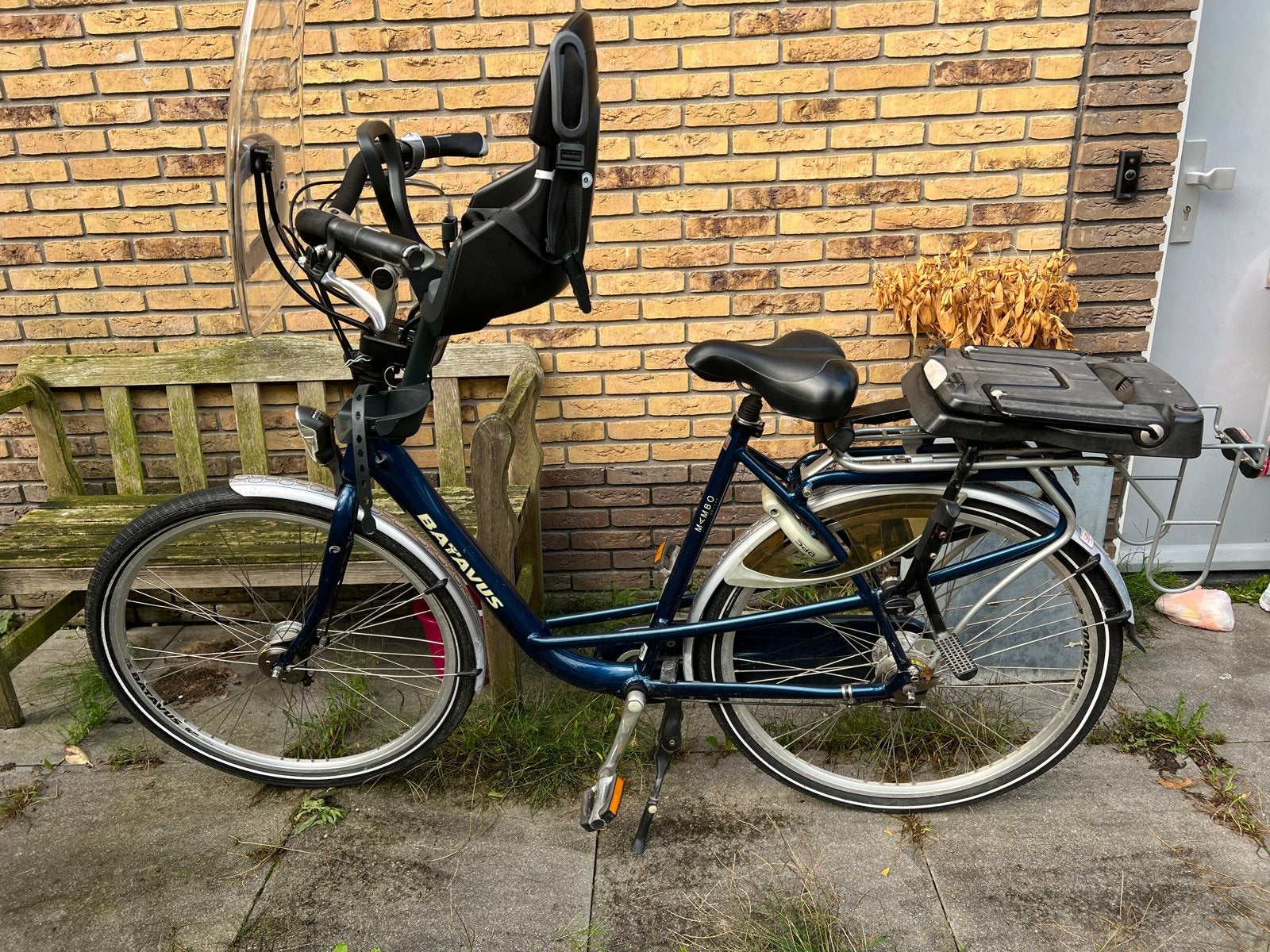 Batavus Mambo damesfiets met kinderzitje en windscherm, Fietsen en Brommers, Ophalen, Velgrem, Batavus, 50 tot 53 cm