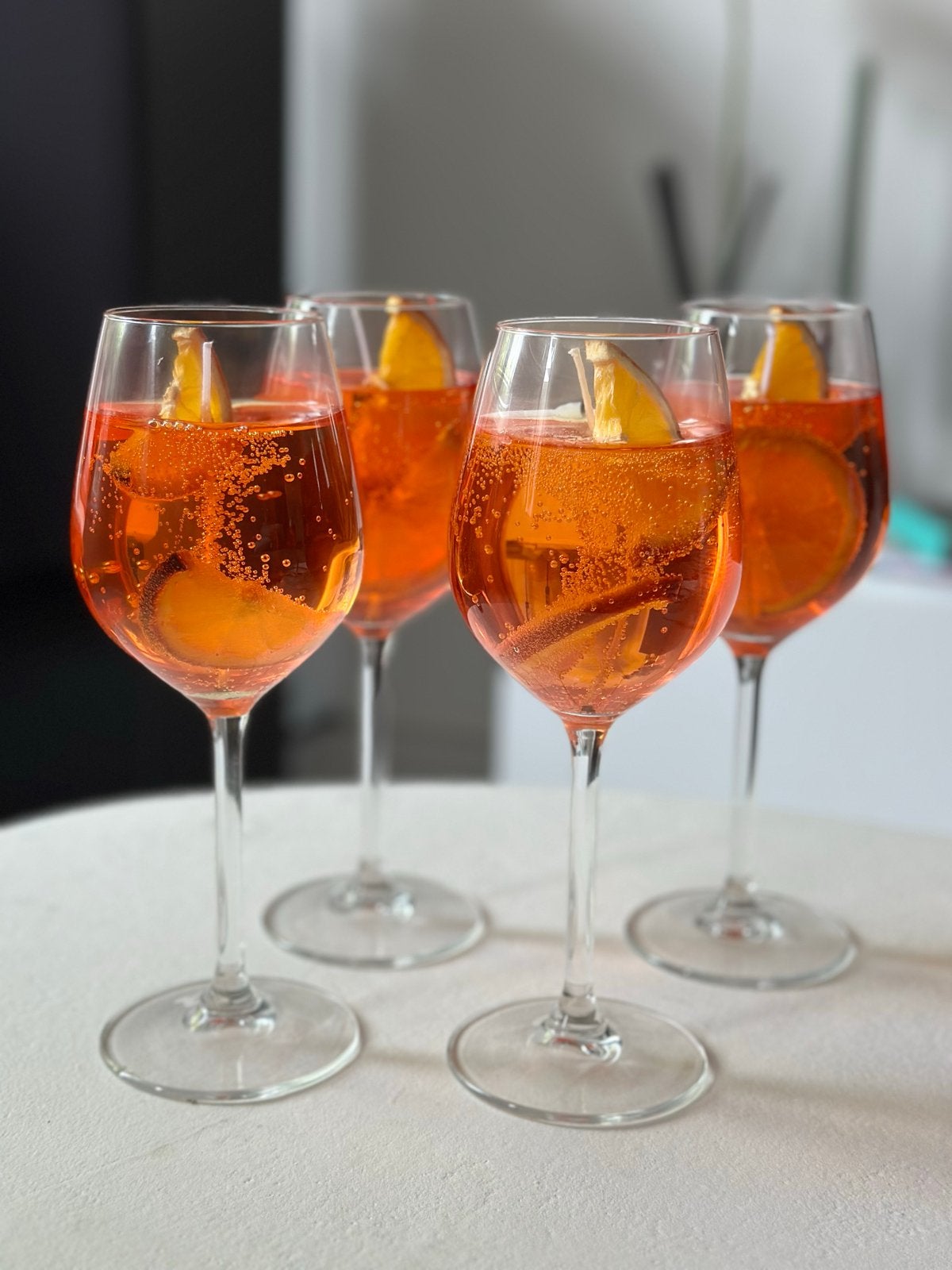 Handgemaakte Aperol Spritz Kaarsen - Unieke Decoratie, Overige materialen, Nieuw, Ophalen of Verzenden, Kaars