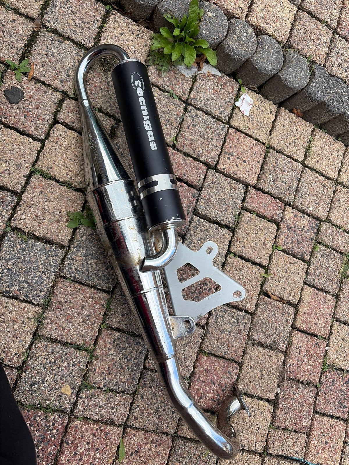 Tecnigas next r Uitlaat chroom voor Scooter Gebruikt, Ophalen, Gebruikt, Uitlaat