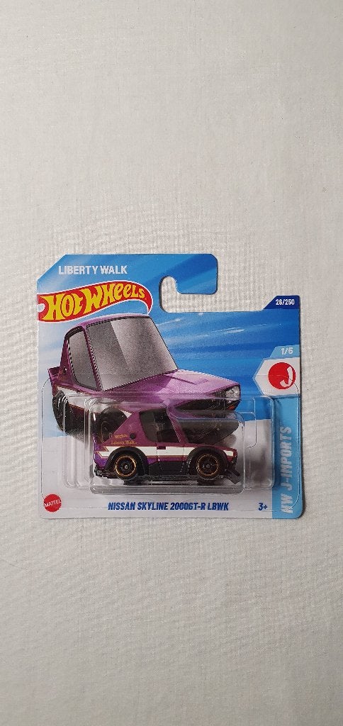 Hot wheels Nissan Skyline 2000 GT-R LBWK tooned paars, Ophalen of Verzenden, Nieuw, Auto