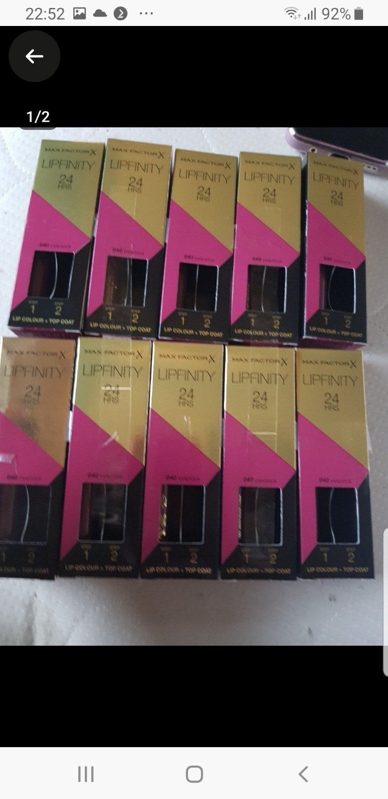 10 stuks maxfactor lipfinity zonder topcoat nr 040, Verzenden, Nieuw, Overige kleuren, Lippen