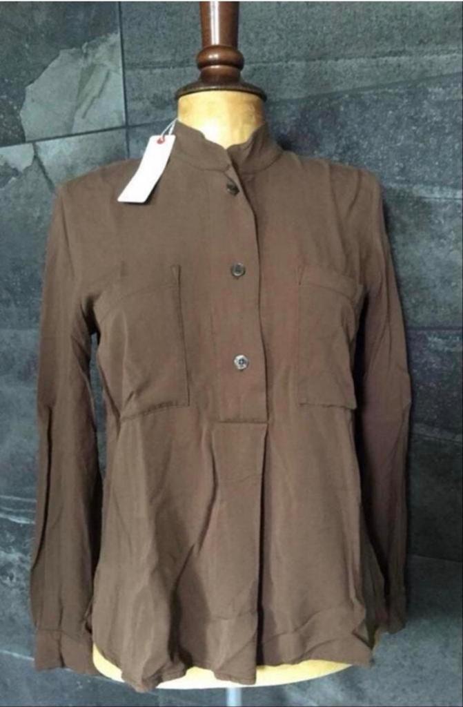 Nieuwe Esprit blouse 100% viscose bruin chocolade maat 36, Kleding | Dames, Blouses en Tunieken, Ophalen of Verzenden, Nieuw, Maat 36 (S)