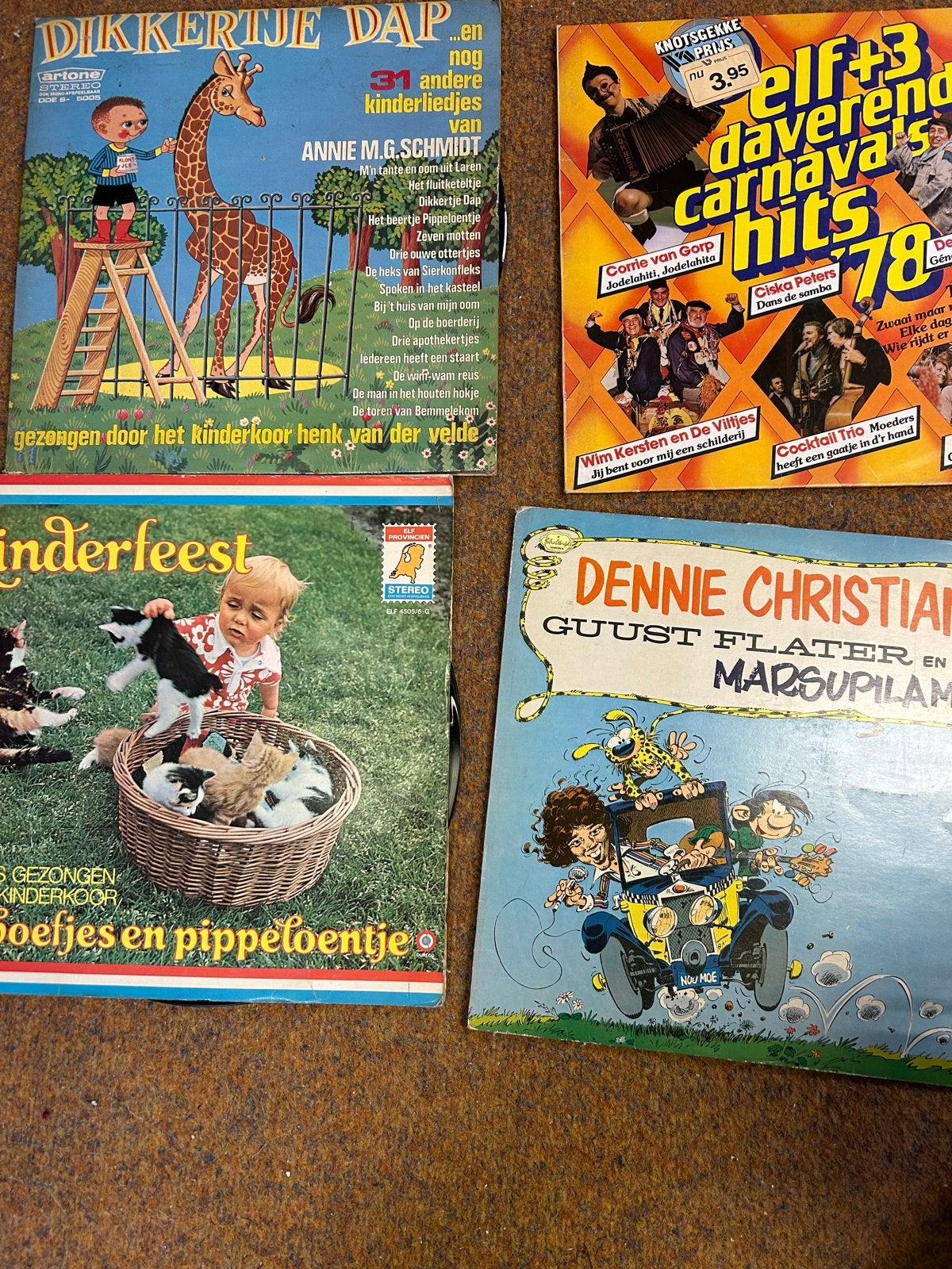 Dikkertje Dap, Kinderfeest, Carnaval Hits & Guust Flater LP', Gebruikt, Ophalen of Verzenden, 3 tot 5 jaar, Muziek