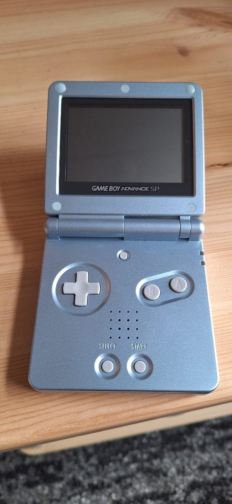 Gameboy Advance SP, Pearl Blue, Spelcomputers en Games, Spelcomputers | Nintendo Game Boy, Ophalen of Verzenden, Gebruikt, Game Boy Advance SP