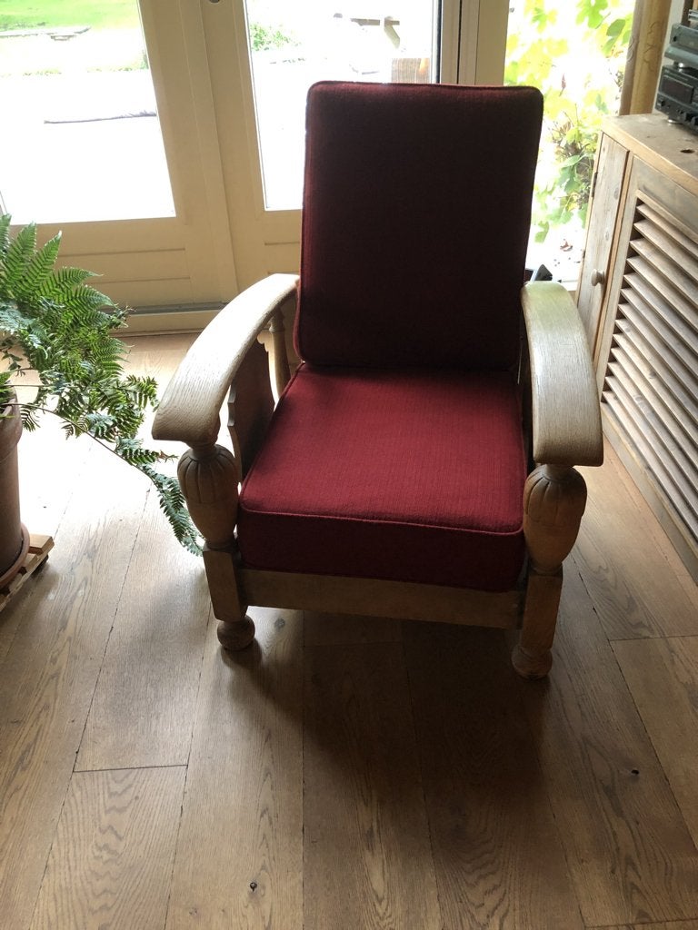Vintage rookstoel, verstelbare rugleuning, Ophalen