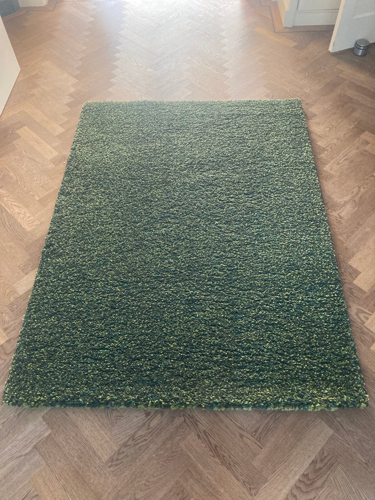 Green rug / groene tapijten, Ophalen, Gebruikt, 100 tot 150 cm, 150 tot 200 cm