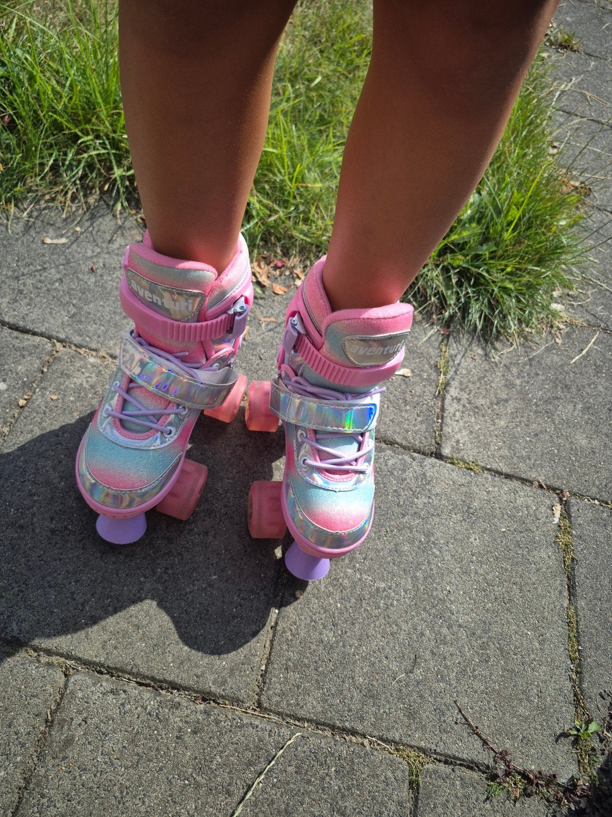 Verstelbare rolschaatsen voor kinderen - Roze/Paars, Ophalen, Verstelbaar, Zo goed als nieuw, Kinderen