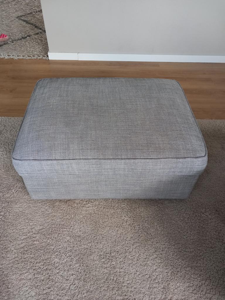 Ikea kivik poef hocker hoes, grijs gemêleerd, Gebruikt, 75 tot 100 cm, Stof, Rechthoekig