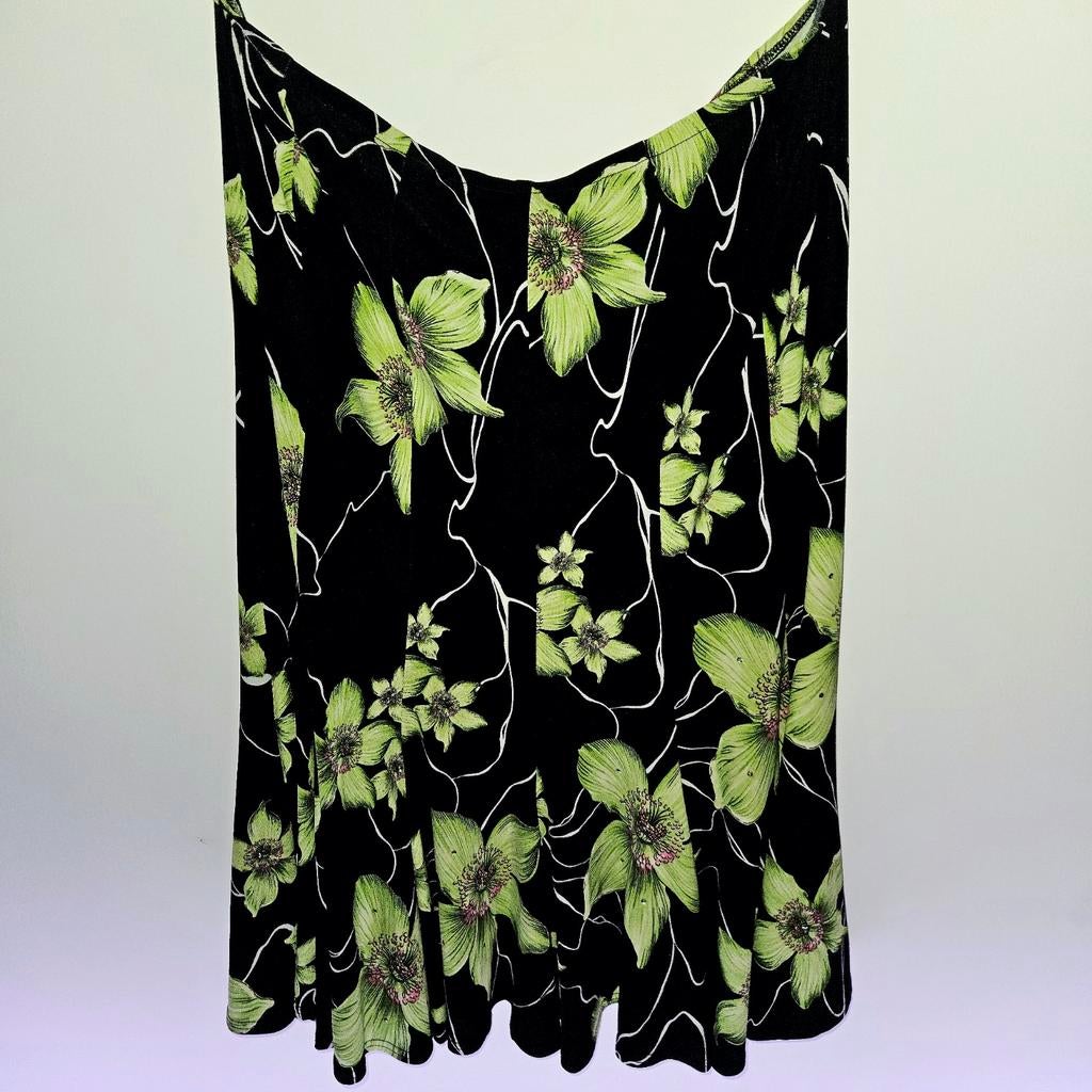 Joseph Ribkoff Vintage Rok - Groen Bloemenpatroon Maat 46, Maat 46/48 (XL) of groter, Joseph Ribkoff, Ophalen of Verzenden, Zo goed als nieuw