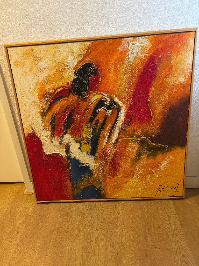 Origineel schilderij Nederlandse kunstenaar Jochem de Graaf., Ophalen, Overige technieken, Overige onderwerpen, Ingelijst
