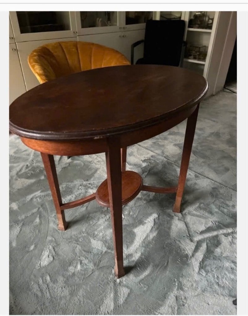 Mooie jaren ‘60 eettafel, bijzet tafel met klein onderblad, Huis en Inrichting, Tafels | Eettafels, Ophalen, Minder dan 50 cm