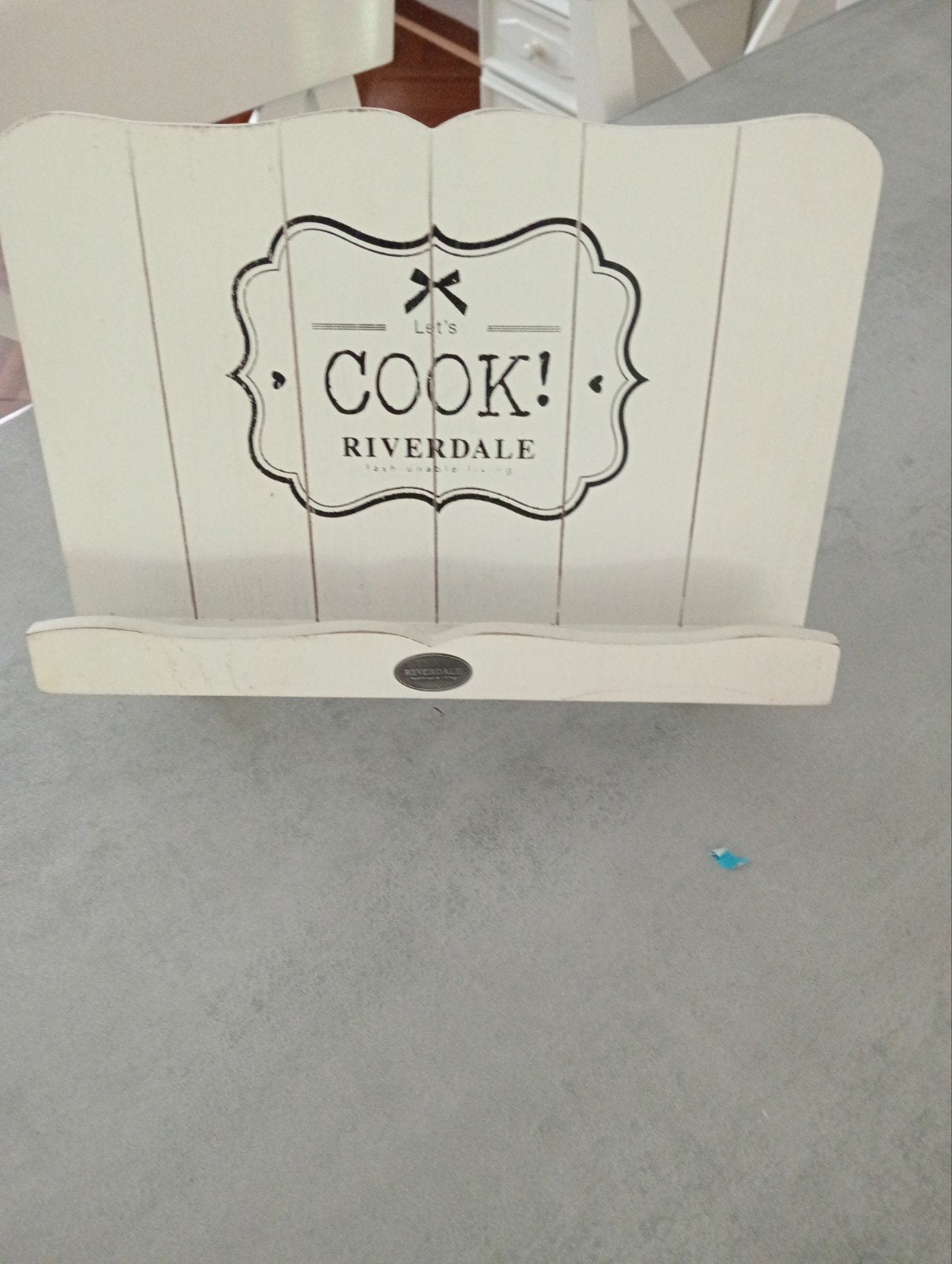 Riverdale Kookboekstandaard - Wit Hout, Hout, Ophalen of Verzenden, Wit, Overige merken