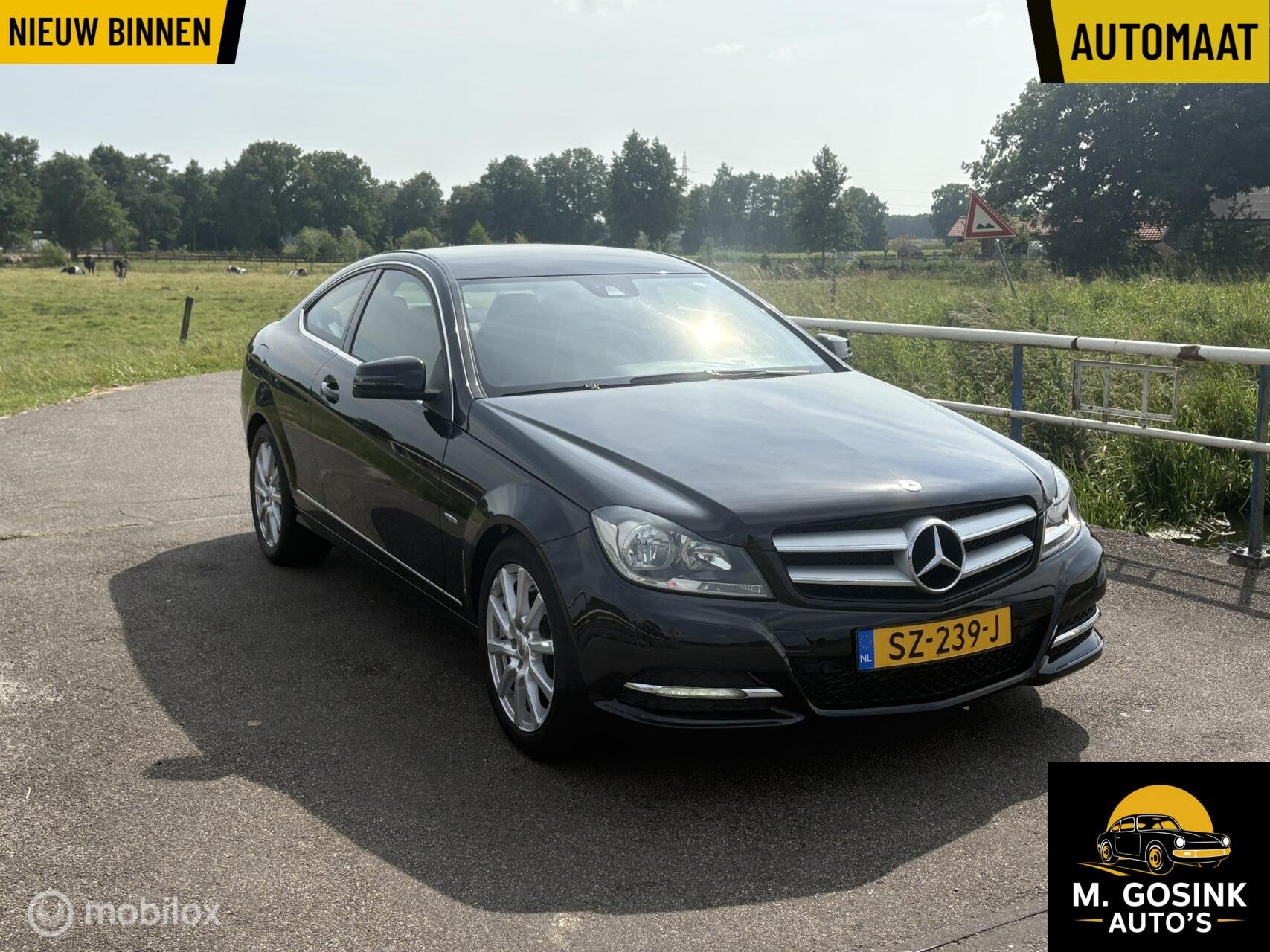 Mercedes Coupé 180 Automaat Bij 201657 DKM motor vervangen, Auto's, Automaat, Euro 5, 1796 cc, Zwart