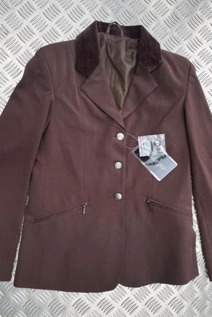 Rider Pro Deluxe wedstrijdjas brown maat 176, Dieren en Toebehoren, Paardrijkleding, Kinderen, Dressuur, Nieuw, Ophalen of Verzenden