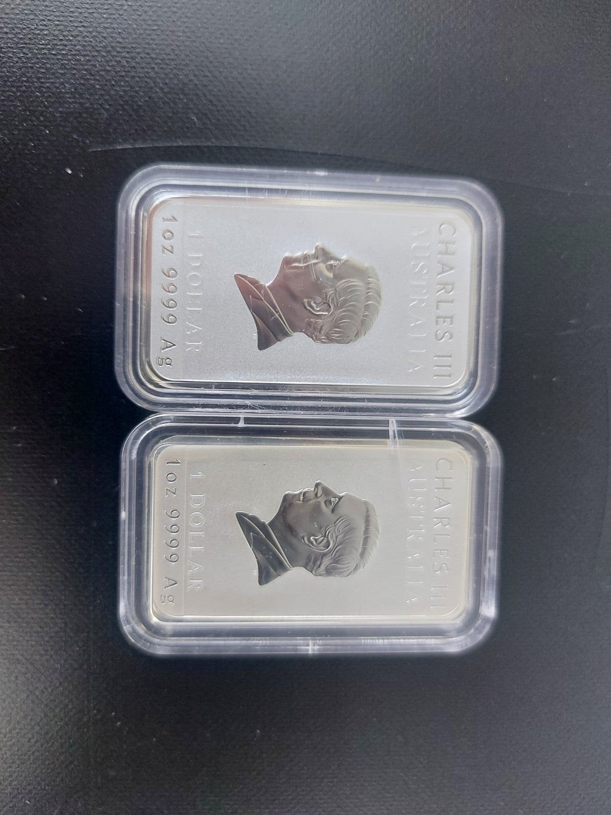 2 zilveren 1 oz Dragon baartjes, Ophalen of Verzenden, Zilver