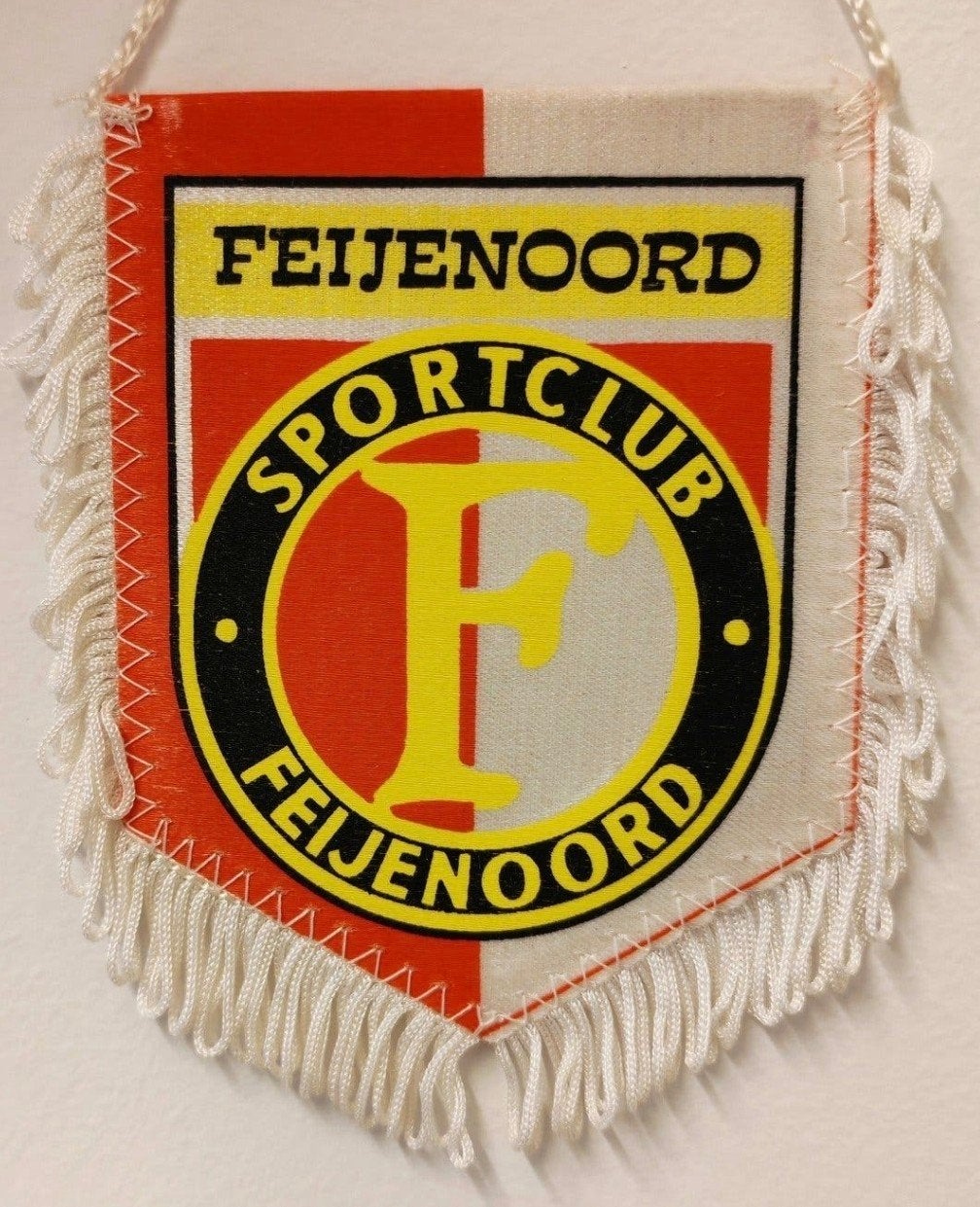 1980s Feijenoord Feyenoord Rotterdam prachtig vintage vaan, Ophalen of Verzenden, Zo goed als nieuw, Feyenoord, Vaantje of Sjaal