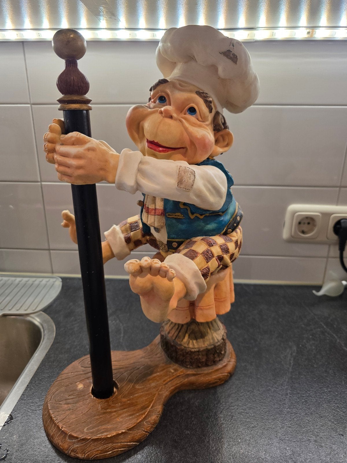 Efteling laaf keukenrol houder., Verzamelen, Efteling, Ophalen of Verzenden, Zo goed als nieuw, Beeldje of Poppetje