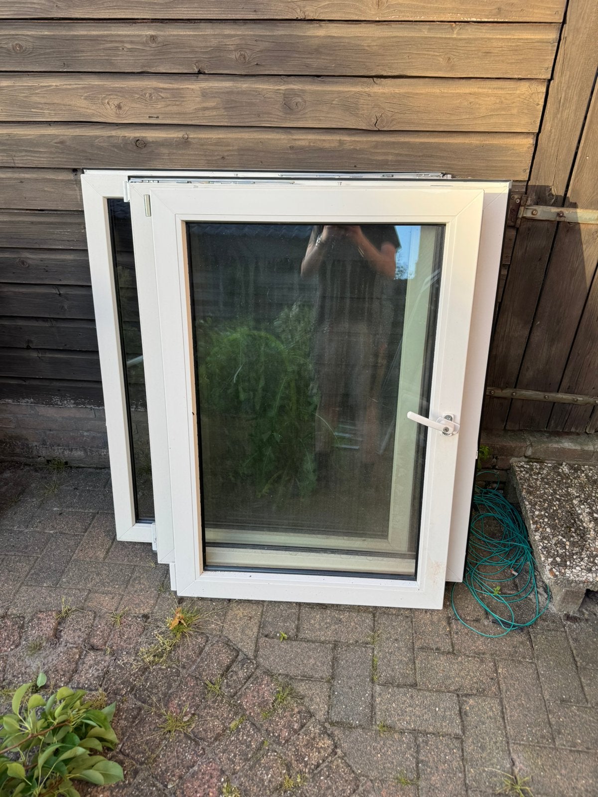 Kunststof kozijnen, diverse maten, Kunststof, Gebruikt, Raamkozijn, Inclusief glas