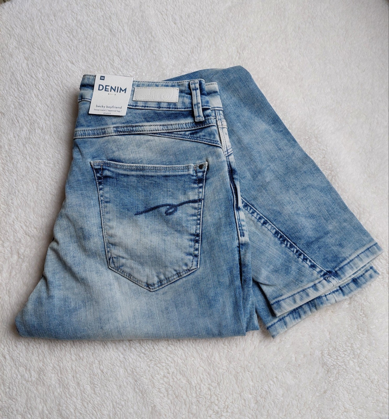 Boyfriend jeans miss Etam 36, Ophalen of Verzenden, Nieuw, Blauw, W28 - W29 (confectie 36)