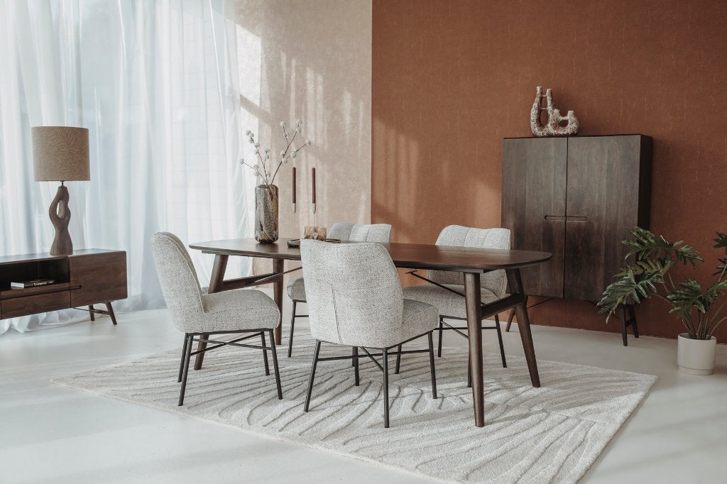 *ACTIE* Eetkamertafel Tafel Deens Ovaal Aura v.a. €599 5, Huis en Inrichting, Eetkamertafel tafel eettafel deens ovaal espresso naturel acacia