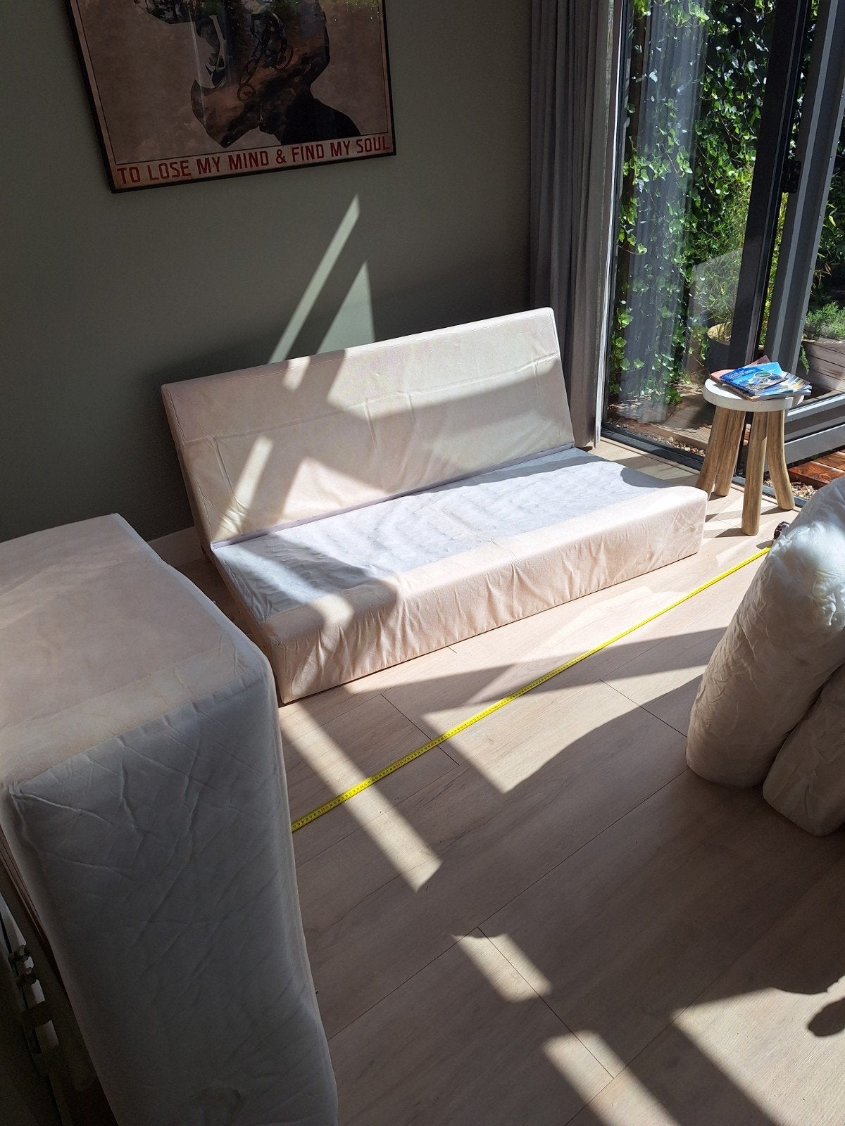 Gratis IKEA Kivik 2-persoonsbank met extra beige hoes, Gebruikt, Tweepersoons, 75 tot 100 cm, Ophalen of Verzenden