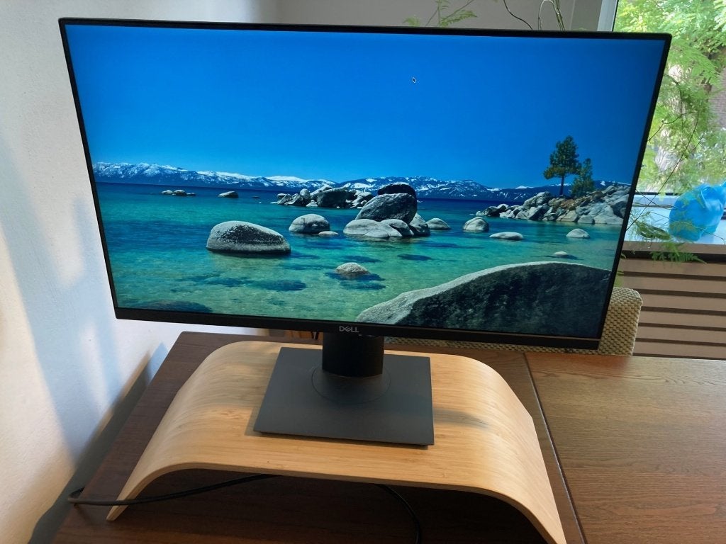Dell 24" Full HD Monitor (+ optie IKEA Bamboe Riser), Ophalen, DisplayPort, In hoogte verstelbaar, Full HD