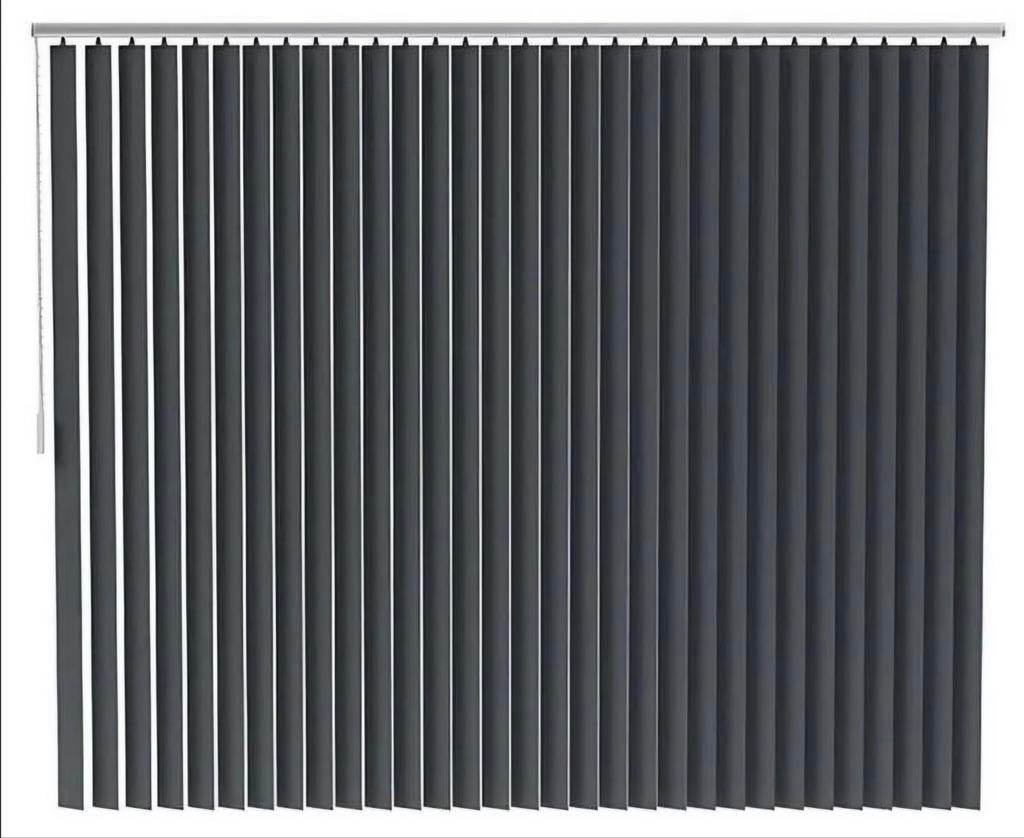 Antraciete verticale lamellen 1,86 x 2,30-2,35 m, Ophalen