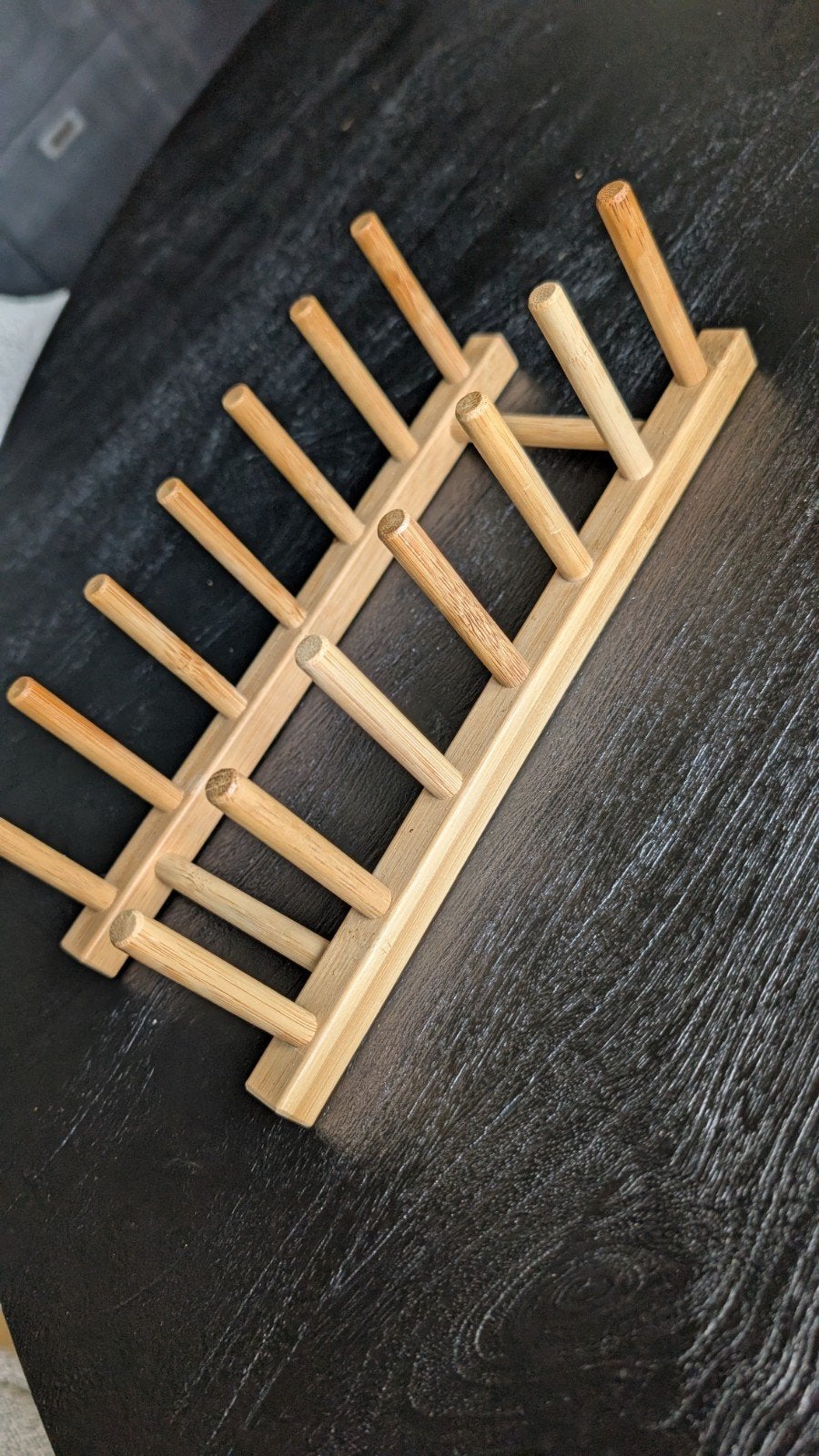 Houten bordenrek - Ideaal voor keukenkast of aanrecht, Bordenrek, Hout, Ophalen of Verzenden, Zo goed als nieuw