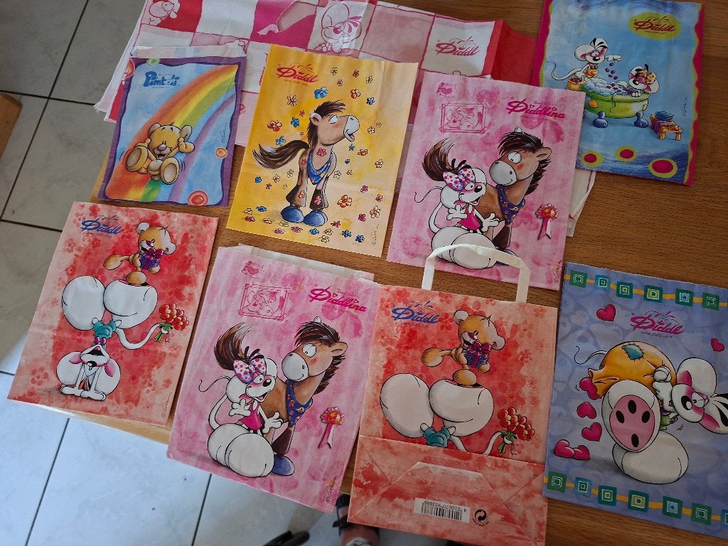 8 Diddl zakjes, Verzamelen, Diddl, Ophalen of Verzenden, Diddl, Papier, Kaart of Schrift