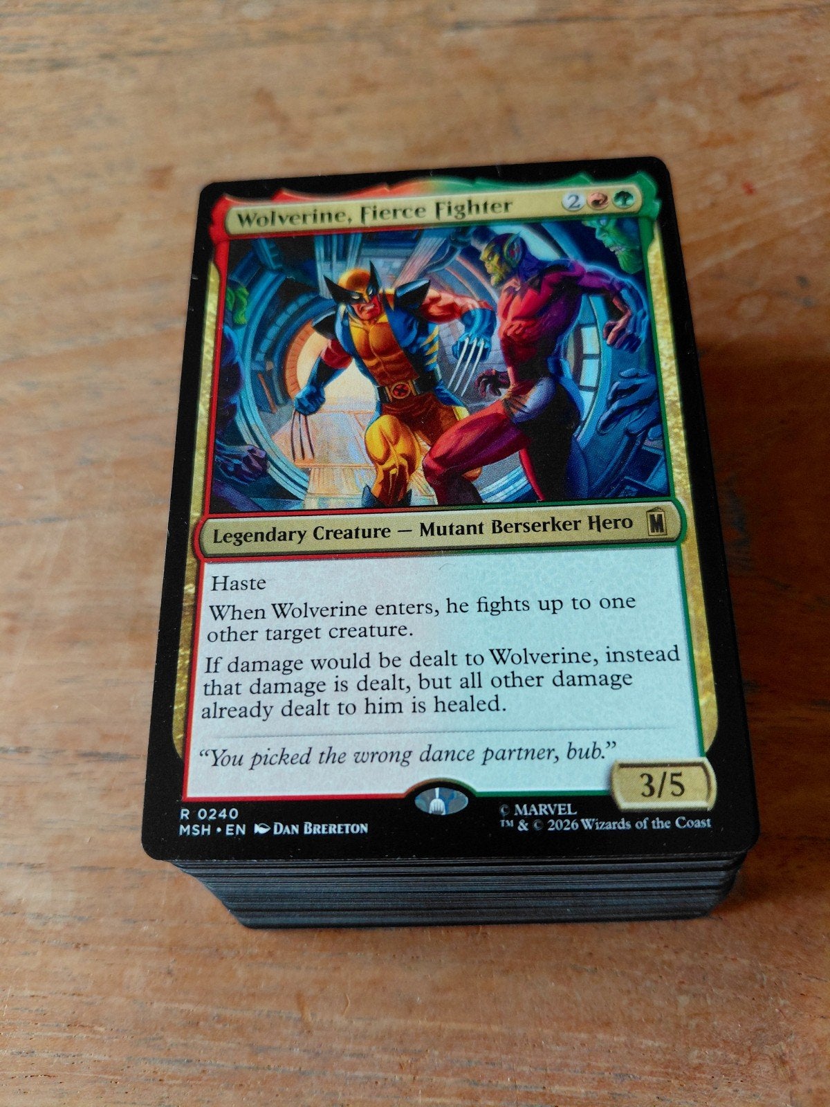 Mtg commander deck wolverine marvel superheroes, Ophalen of Verzenden, Zo goed als nieuw, Speeldeck