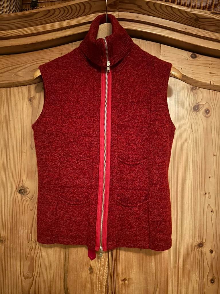 Lanaby’s rood lamswollen vest gilet maat L, Kleding | Dames, Verzenden, Zo goed als nieuw, Maat 42/44 (L), Rood
