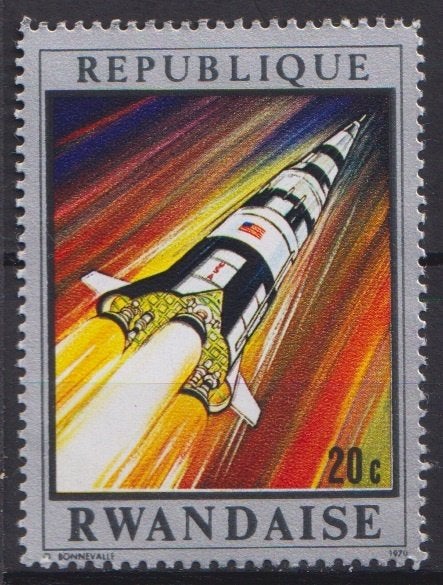 Rwanda 1970 Ruimtevaart, Verzenden, Postfris, Overige thema's