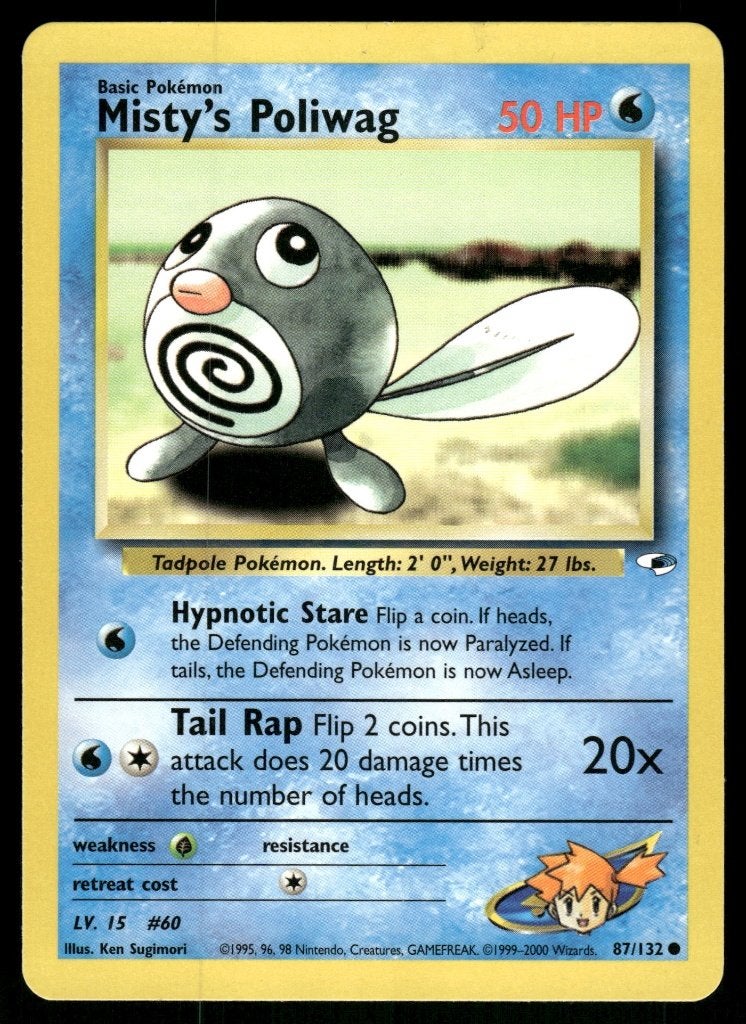 Misty's Poliwag 87/132 - Gym Heroes (NM), Verzenden, Gebruikt