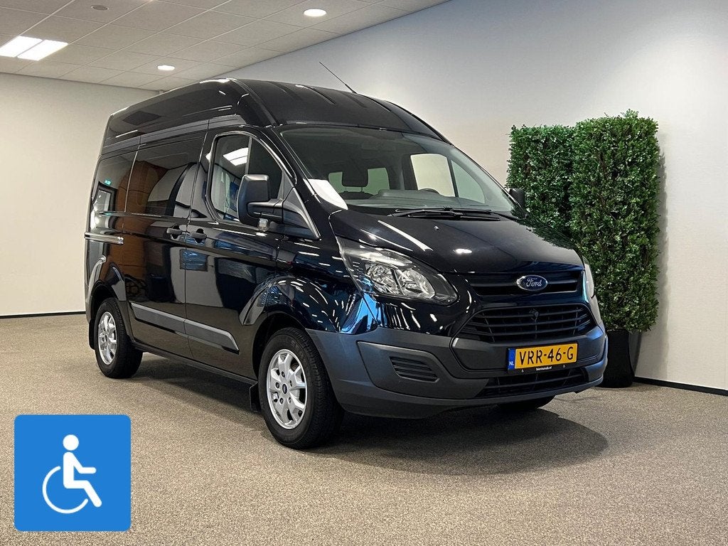 Ford Transit Custom L1H2 Rolstoelbus, Auto's, Metallic lak, Gebruikt, 4 cilinders, Zwart