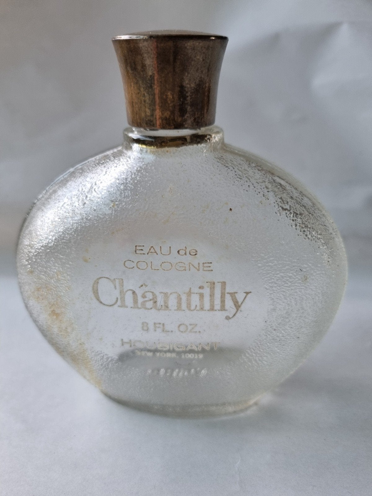 Houbigant Chantilly Eau de Cologne fles 12 cm, Ophalen of Verzenden, Gebruikt, Parfumfles