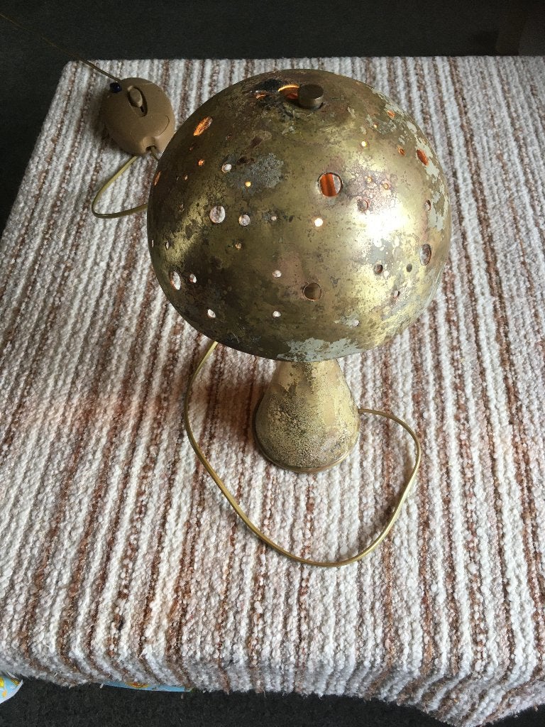 vintage koper messing halogeen lamp regelbaar, Ophalen of Verzenden, Overige materialen, Minder dan 50 cm