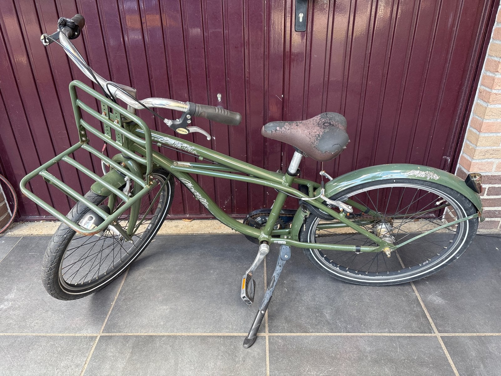 Gazelle Freerider - 24inch - Groen - Gebruikt, Fietsen en Brommers, Fietsen | Jongens, Ophalen, Velgrem, Versnellingen, Gebruikt