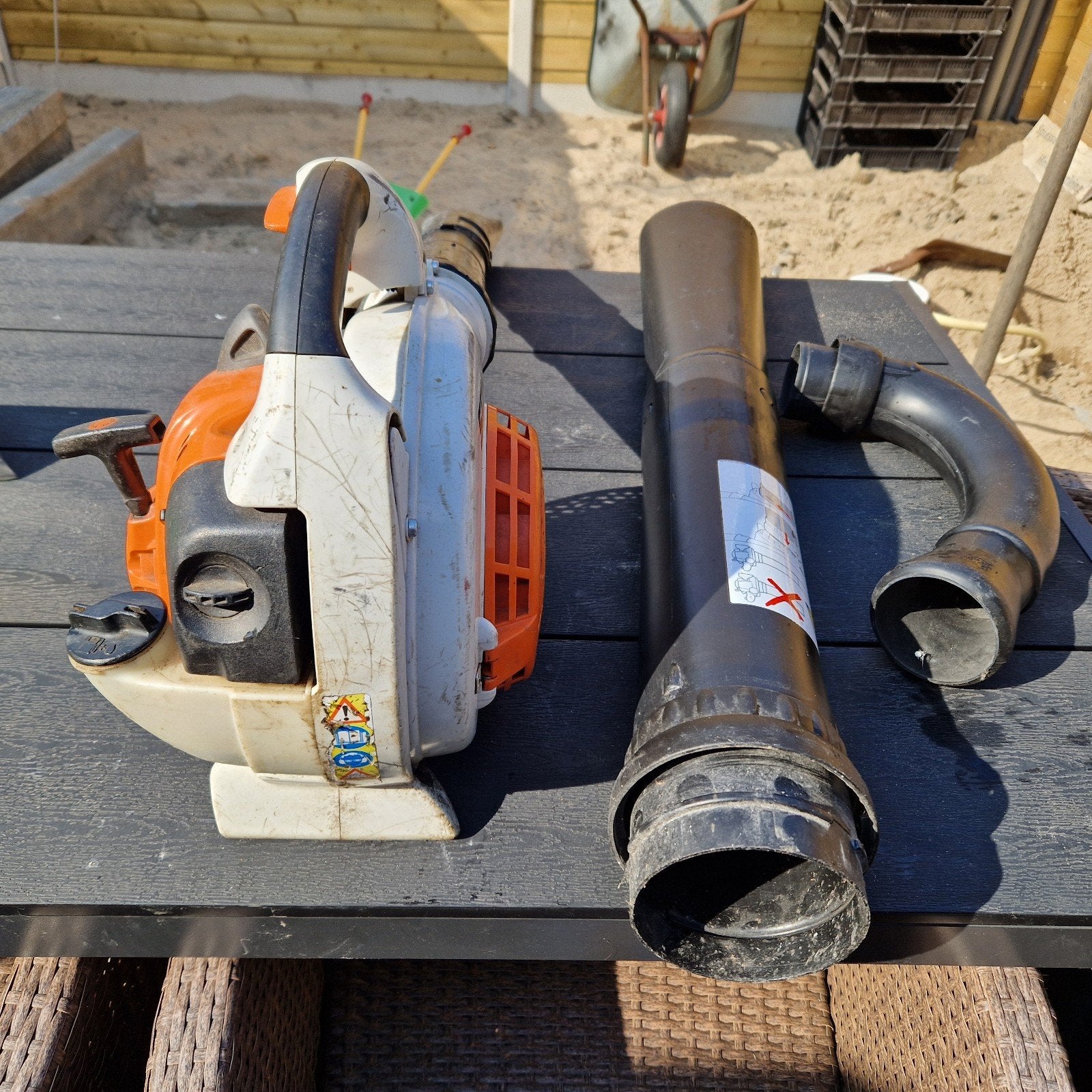 Stihl BG 86 met versnipper en zuig hulpstukken, Tuin en Terras, Ophalen, Gebruikt, Handgedragen, Stihl