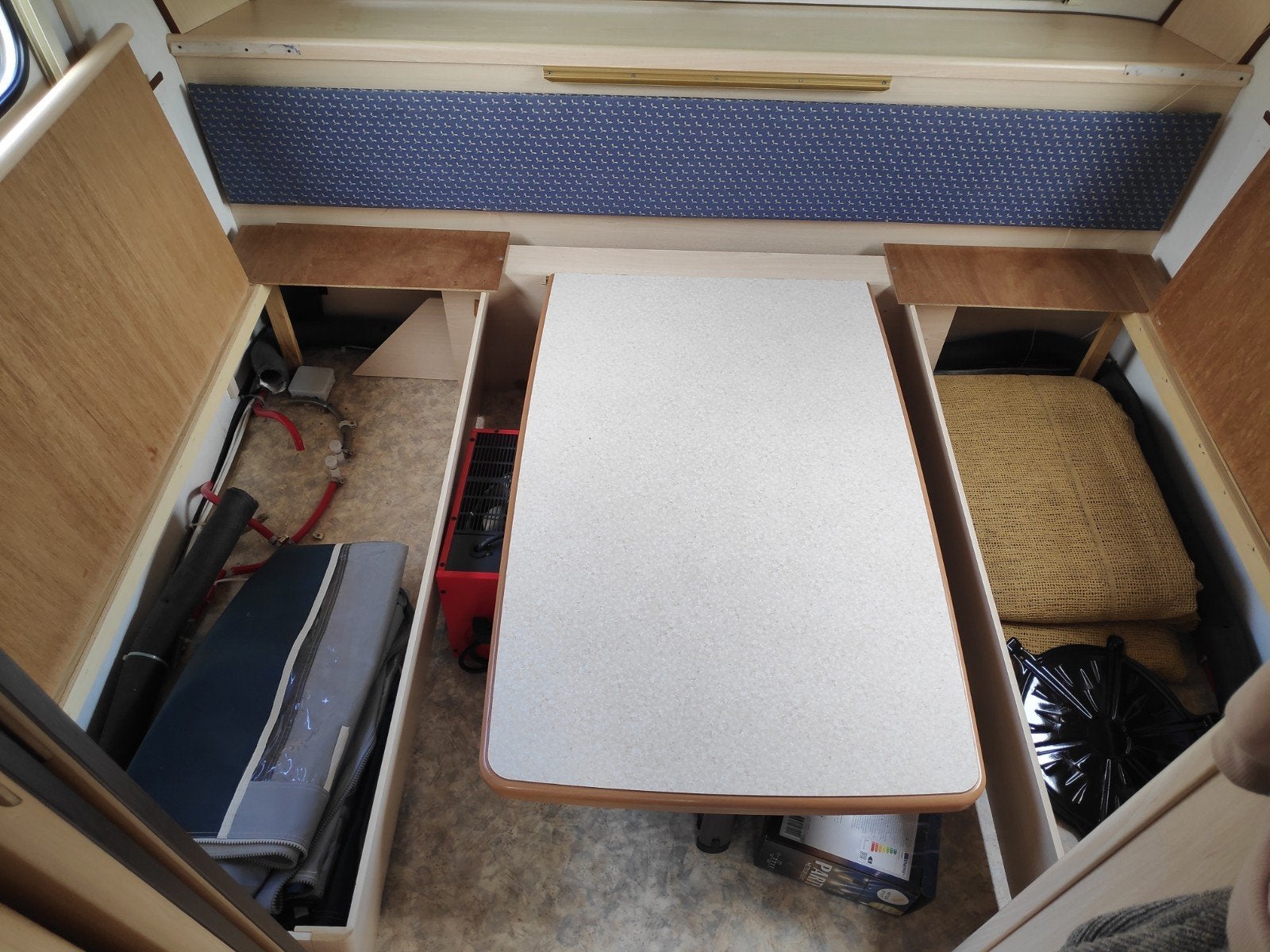 Caravan tafel trein zit Tec, Ophalen, Gebruikt