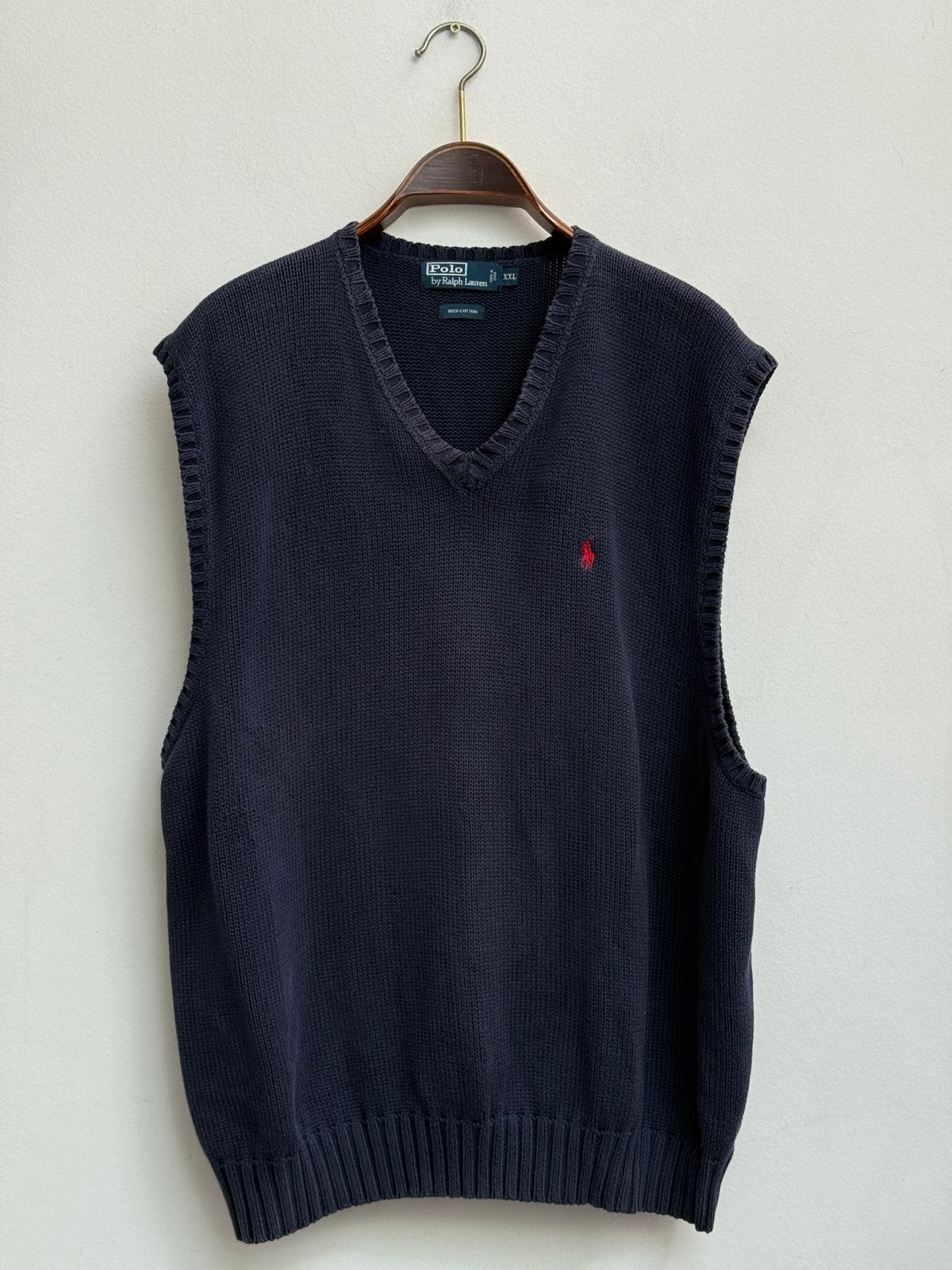 Polo Ralph Lauren navy gebreide spencer, Ophalen of Verzenden, Zo goed als nieuw, Blauw