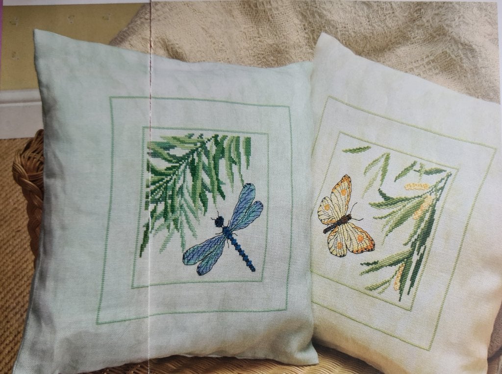 Libelle en vlinder 2 borduurpatronen bv een kussen te maken, Ophalen, Nieuw, Handborduren, Patroon