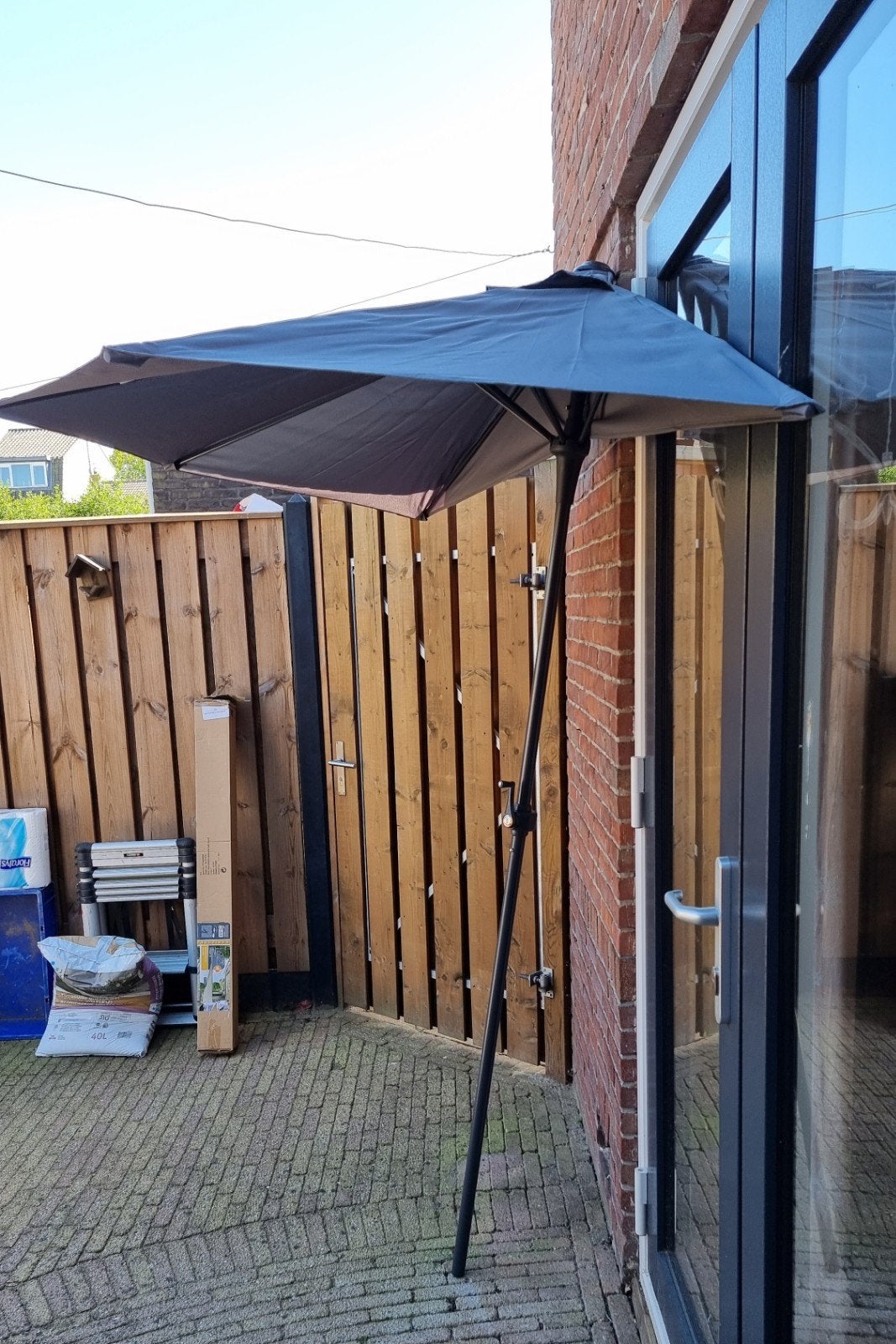 Ambiance (halve) Balkon Parasol 3x, Ophalen, Nieuw, Minder dan 1 meter, Parasolvoet