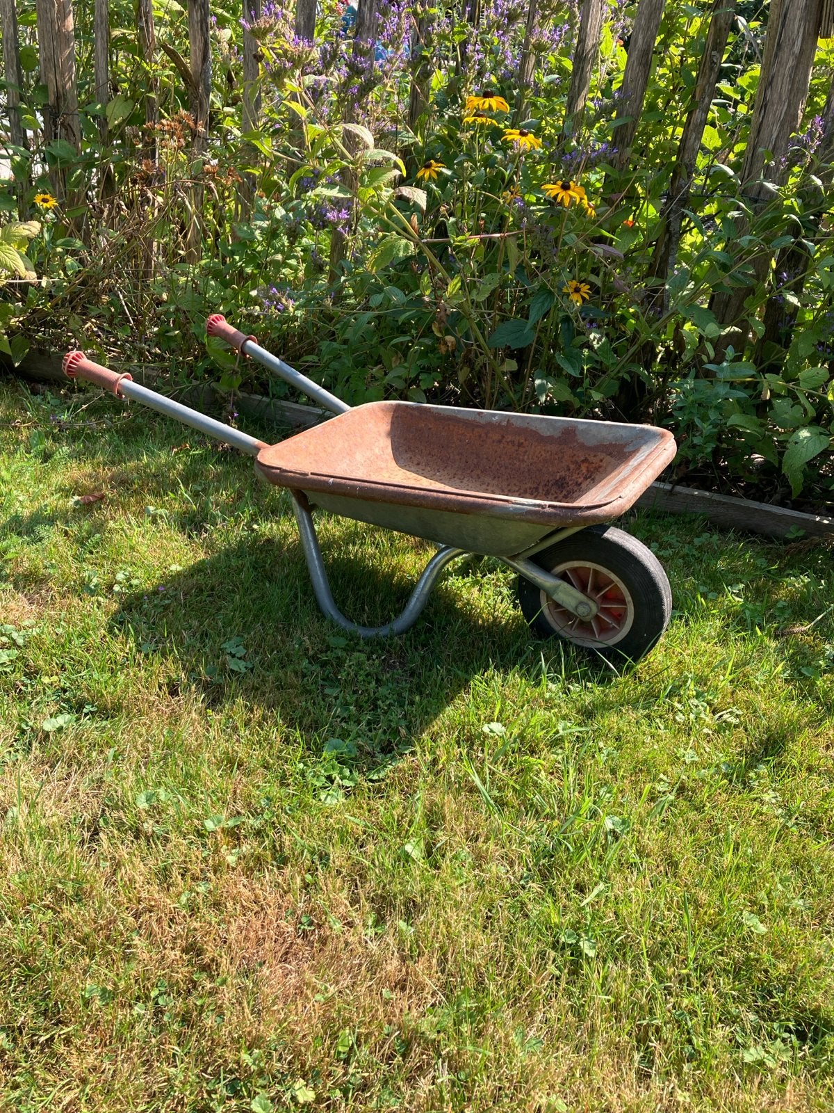 Kinderkruiwagen ijzer- Ideaal voor de kleine tuinier, Tuin en Terras, Ophalen, Gebruikt, Handmatig, Eenwielig